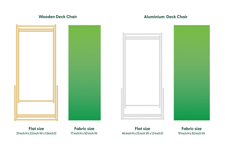 Deck Chair - Size Comparison