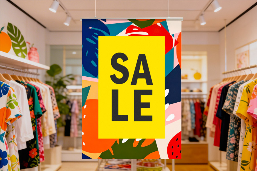 Poster with Top Hanging Rail