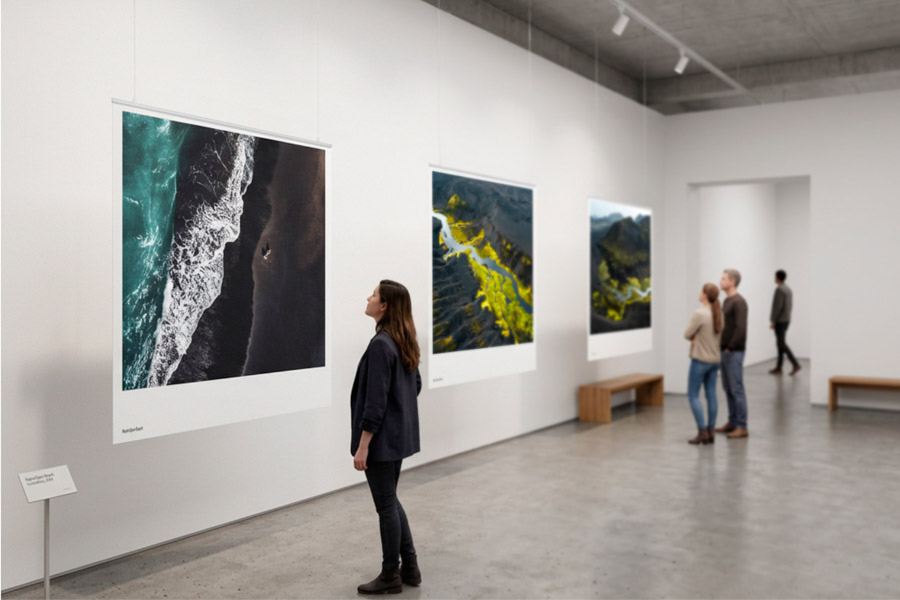 Poster with Top Hanging Rail